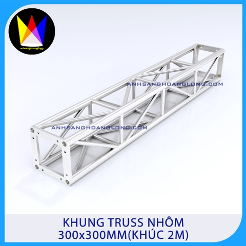 Khung Truss Nhôm 300x300mm Bích Hộp (Khúc 2M)