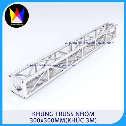 Khung Truss Nhôm 300x300mm Bản Mã (Khúc 3M)
