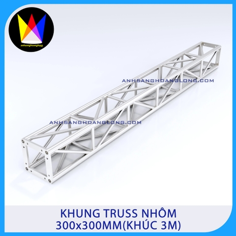 Khung Truss Nhôm 300x300mm Bích Hộp (Khúc 3M)