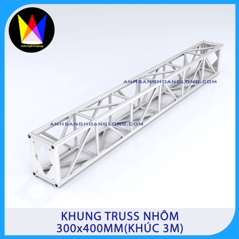 Khung Truss Nhôm 300x400mm Bản Mã (Khúc 3M)