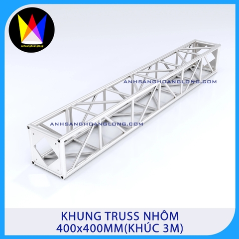 Khung Truss Nhôm 400x400mm Bích Hộp (Khúc 3M)
