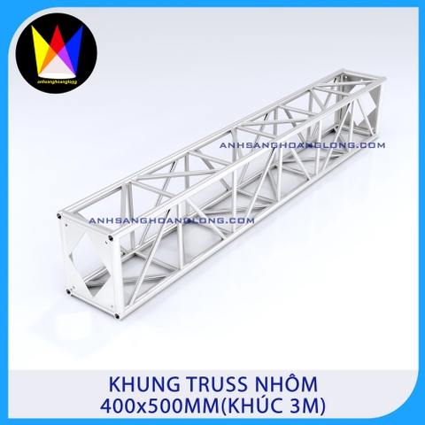 Khung Truss Nhôm 400x500mm Bích Hộp (Khúc 3M)