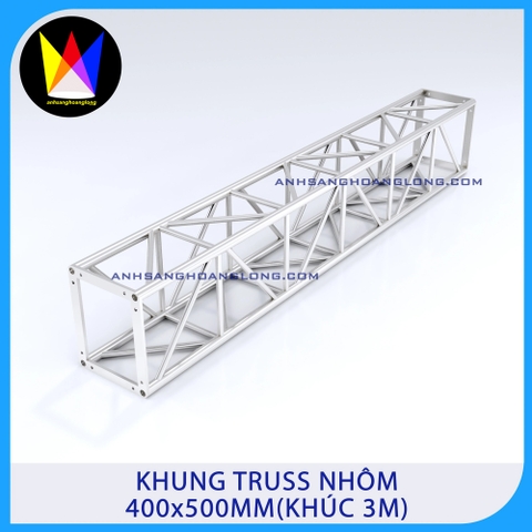 Khung Truss Nhôm 400x500mm Bích Hộp (Khúc 2M)