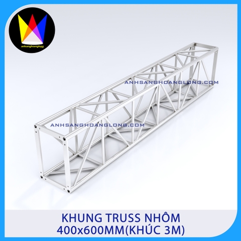 Khung Truss Nhôm 400x600mm Bản Mã (Khúc 3M)