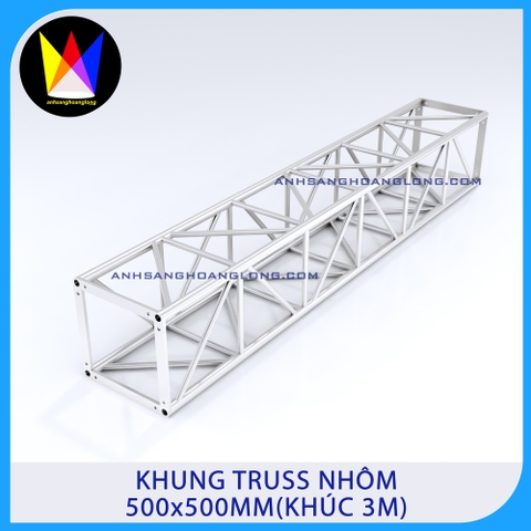 Khung Truss Nhôm 500x500mm Bản Mã (Khúc 3M)