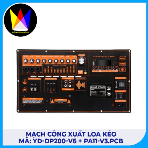 Mạch công xuất loa kéo mã : YD-DP200-V6 + PA11-V3.PCB