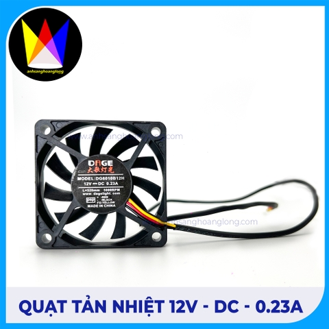 Quạt Tản Nhiệt 12V - DC - 0.23A - DAGE