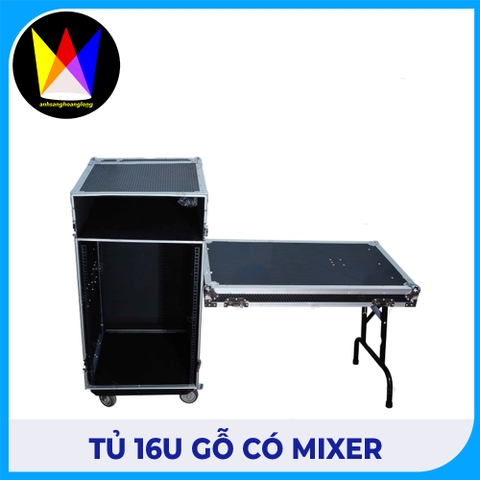 Tủ 16u Gỗ Có Mixer