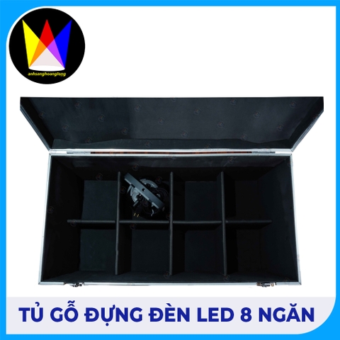 Tủ Gỗ Đựng Đèn Led 8 Ngăn