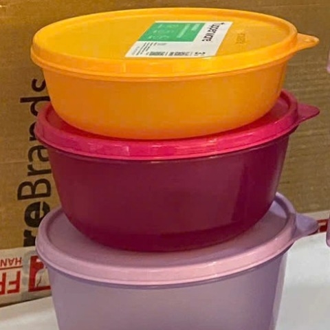 Hộp Tupperware Bowl Tròn  1L + 1.5L + 2L -  Tupperware Chính Hãng
