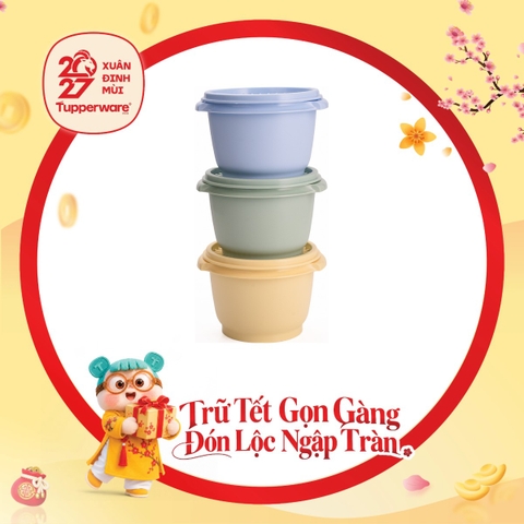Bộ 3 Hộp Trữ Khô Và Mát Tupperware Heritage Small 600ml