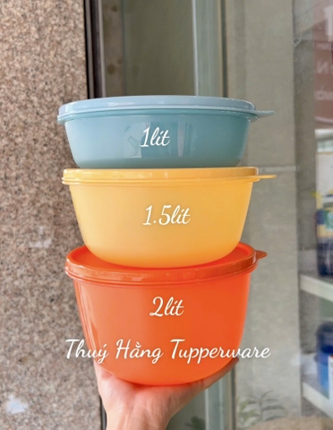 Bộ Hộp Bowl Tupperware 1L + 1.5L + 2L - Màu 2025 - Tupperware Trung Chính Hãng