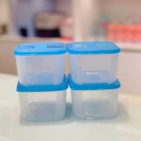 Combo Tuptrung Set 4 Hộp Đông Basic 650ml Nắp Xanh (4 Hộp)