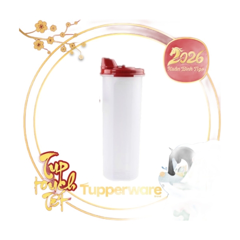 Bình Đựng Dầu Ăn Tupperware 890ml - Nắp Đỏ