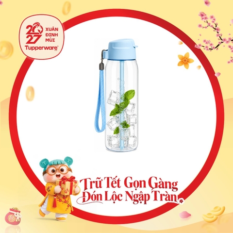 Bình Nước Tupperware Lohas Flask 750ml Có Ống Hút