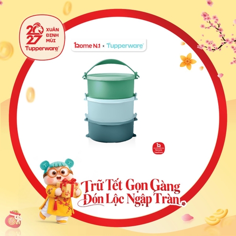 Bộ 3 Hộp Cơm Tupperware Click To Go Small Round