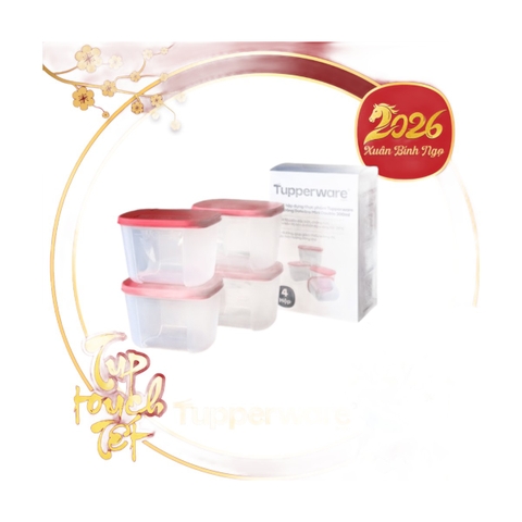 Bộ 4 Hộp Trữ Đông Tupperware Dateline Mini Double 300ml