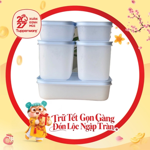Bộ 5 Hộp Trữ Đông Tupperware Gen II Đông Dẻo Cao Cấp