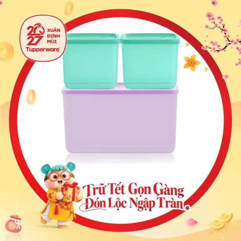 Bộ 3 Hộp Trữ Mát Tupperware Cubix Starter 3.1L & 1L