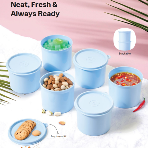 Tupmalay - Hộp Trữ Mát Hình Trụ Tupperware Compact Canister 600ml