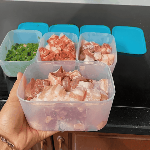 Bộ 4 Tupperware Trữ  Đông 650ml - Màu Paradise - Tupperware Chính Hãng