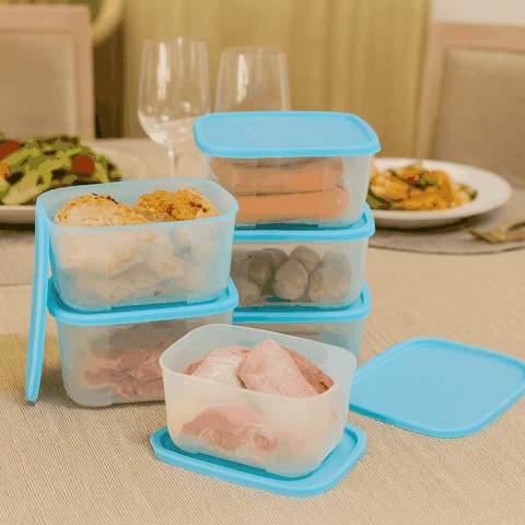 Bộ 4 Tupperware Trữ  Đông 650ml - Màu Paradise - Tupperware Chính Hãng