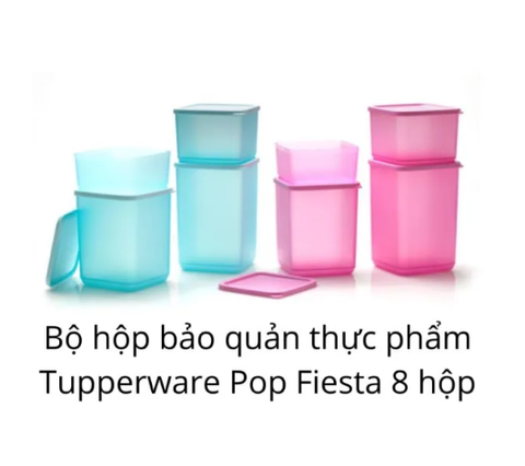 Bộ Hộp Tupperware Bảo Quản Thực Phẩm Pop Fiesta (8 Hộp)