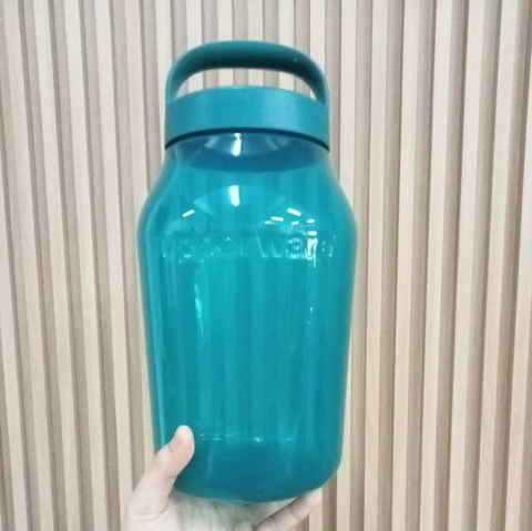 Tuptrung - Bình Jar Size Lớn 3L Màu Xanh Có Quai (01 Bình)