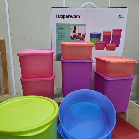 Bộ Hộp Tupperware Bảo Quản Thực Phẩm Magic (8 Hộp)