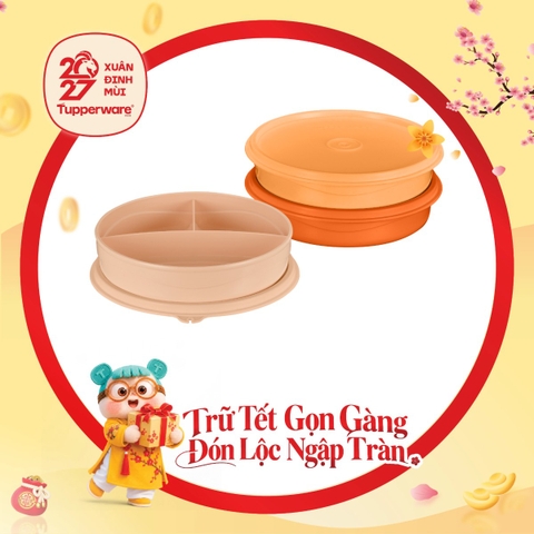 Hộp Đựng Thực Phẩm Tupperware 3 Ngăn Cho Bé 350ml
