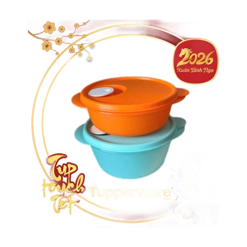 Hộp Trữ Mát Tupperware Dùng Lò Vi Sóng 600ml - Màu Cam