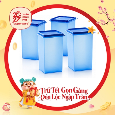 Hộp Trữ Khô Dáng Cao Tupperware Saltine Saver - Blue Iris