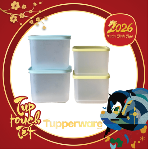Bộ 4 Hộp Tupperware Trrữ Đông/Mát Starter Set II - New Tupperware Chính Hãng