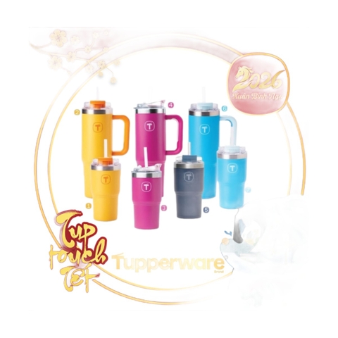 Ly Giữ Nhiệt Tupperware Big T 660ml / 1.1L Có Ống Hút