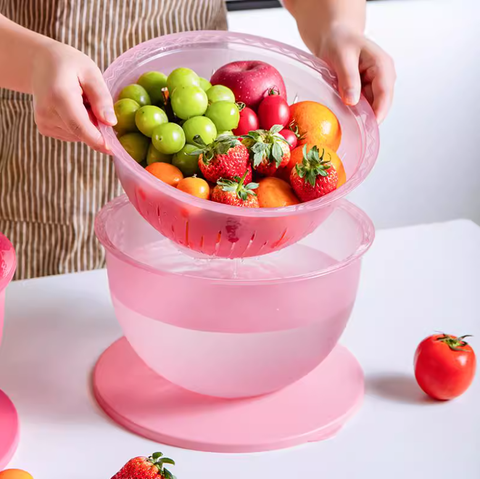 Tuptrung - Set Rổ tô 2 trong 1 4L - màu hồng