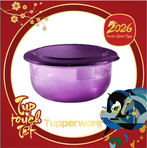 Hộp Tô Tròn Tupperware Tím Original JoyServe Bowl Medium 2.5L - Tupperware  Malaysia Chính Hãng