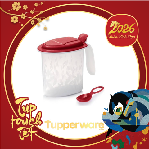 Tuptrung - Hộp Gia Vị Có Muỗng Nắp Bật 500ml Tupperware Salt N Spice (01 Hộp)