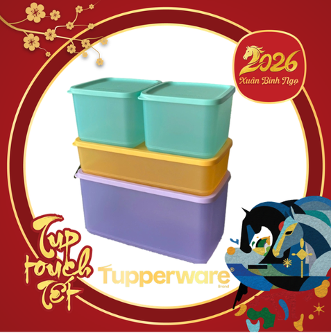 Bộ 4 Hộp Tupperware Trữ Mát 3.1L, 1.4L, 1L - Tupperware Chính Hãng