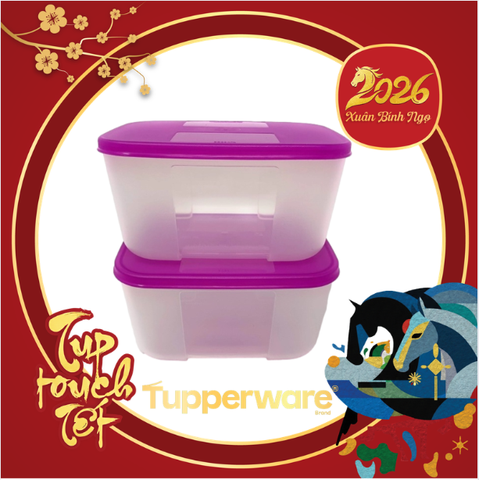 Tupmalay - Hộp Trữ Đông Basic 650ml Nắp Tím