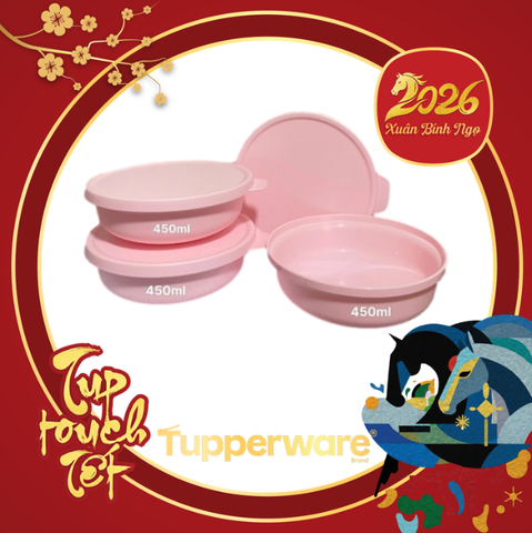 Set 3 Tô Hồng 450ml - Tup Trung
