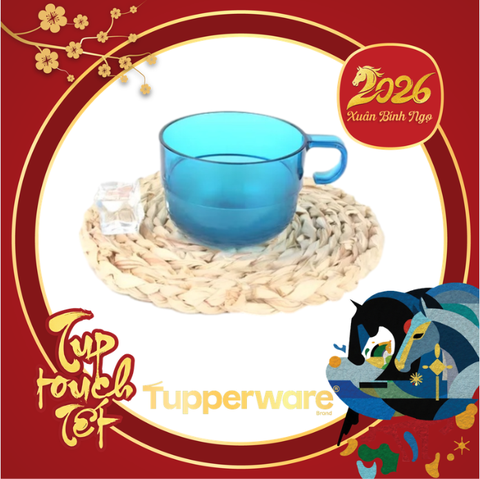 Set 4 Ly 190ml Tupperware - Xanh dương nhạt