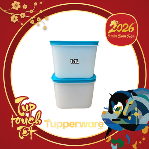 Hộp Tupperware Trữ Đông Dẻo Cao Cấp Chill Freez Medium High 1.1L- Tupperware Malaysia Chính Hãng