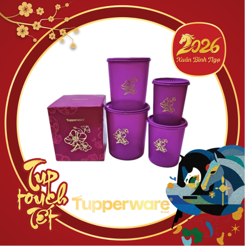 Tupmalay Set Hộp Hình Trụ Khô One Touch Có Hình Giữa Thân (01 Set)
