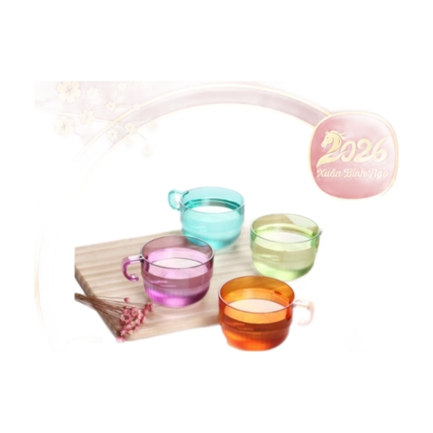 Bộ 4 Ly Tupperware 190ml - Hồng Nhạt