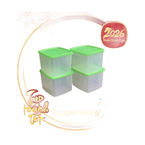 Bộ 4 Hộp Trữ Mát Tupperware 840ml - Thân Trong