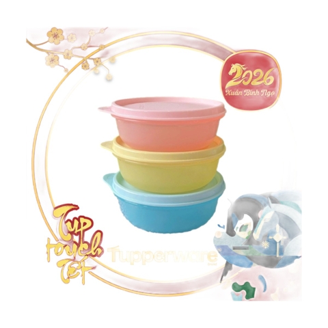 Bộ 3 Hộp Trữ Mát Và Khô Tupperware Junior Bowl 300ml