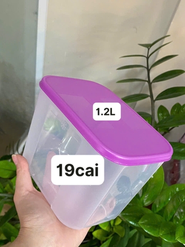 Hộp Tupperware Trữ Đông - Nắp Tím 1.2L - Tupperware Malaysia Chính Hãng