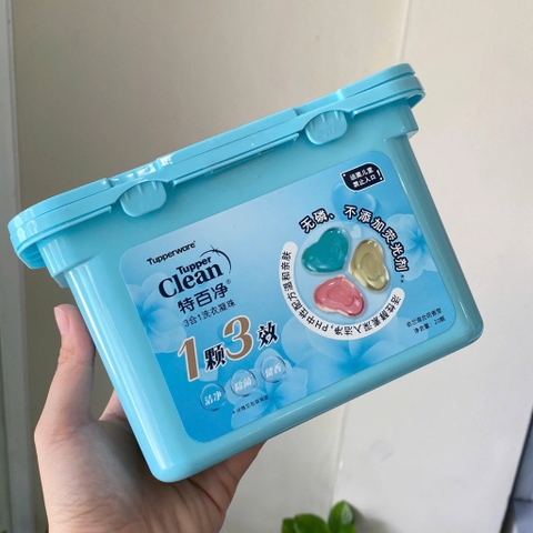 Tuptrung - Hạt giặt 3 trong 1 chính hãng Tupperware làm sạch và khử trùng bằng enzyme hoạt tính mà không có chất huỳnh quang