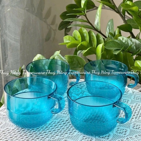 Set 4 Ly 190ml Tupperware - Xanh dương nhạt
