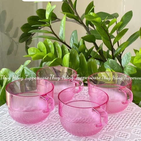 Set 4 Ly 190ml Tupperware - Hồng nhạt